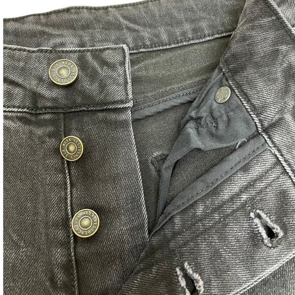 Six Week Residency Black Vintage Desert Dust Slim Straight Denim Men's Sz 32 NWT - Picture 3 of 12